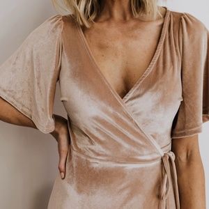 Meghan Velvet Wrap Maxi Dress